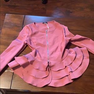 Wow couture mauve ruffle jacket
